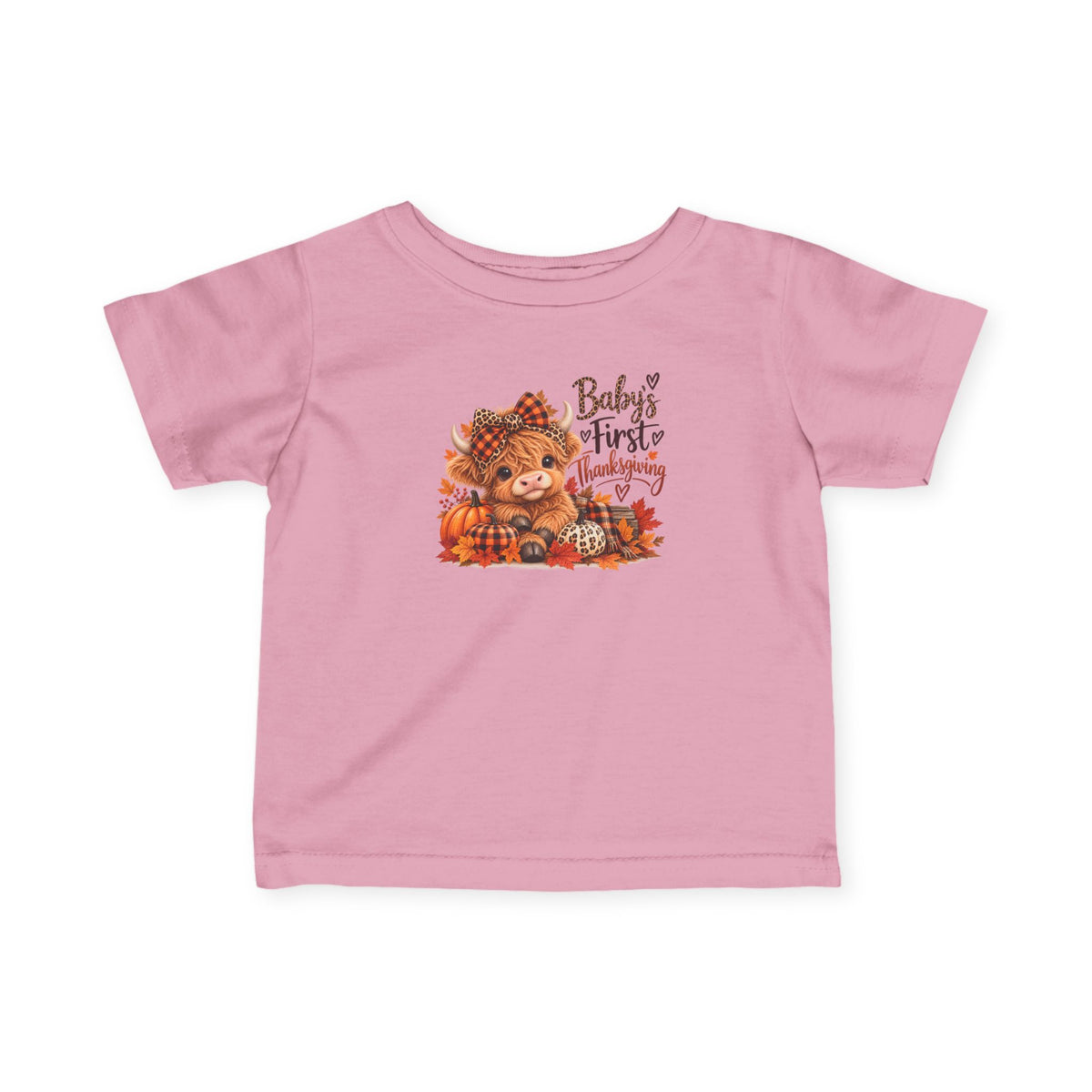 Baby’s First Thanksgiving Highland Cow Infant Tee
