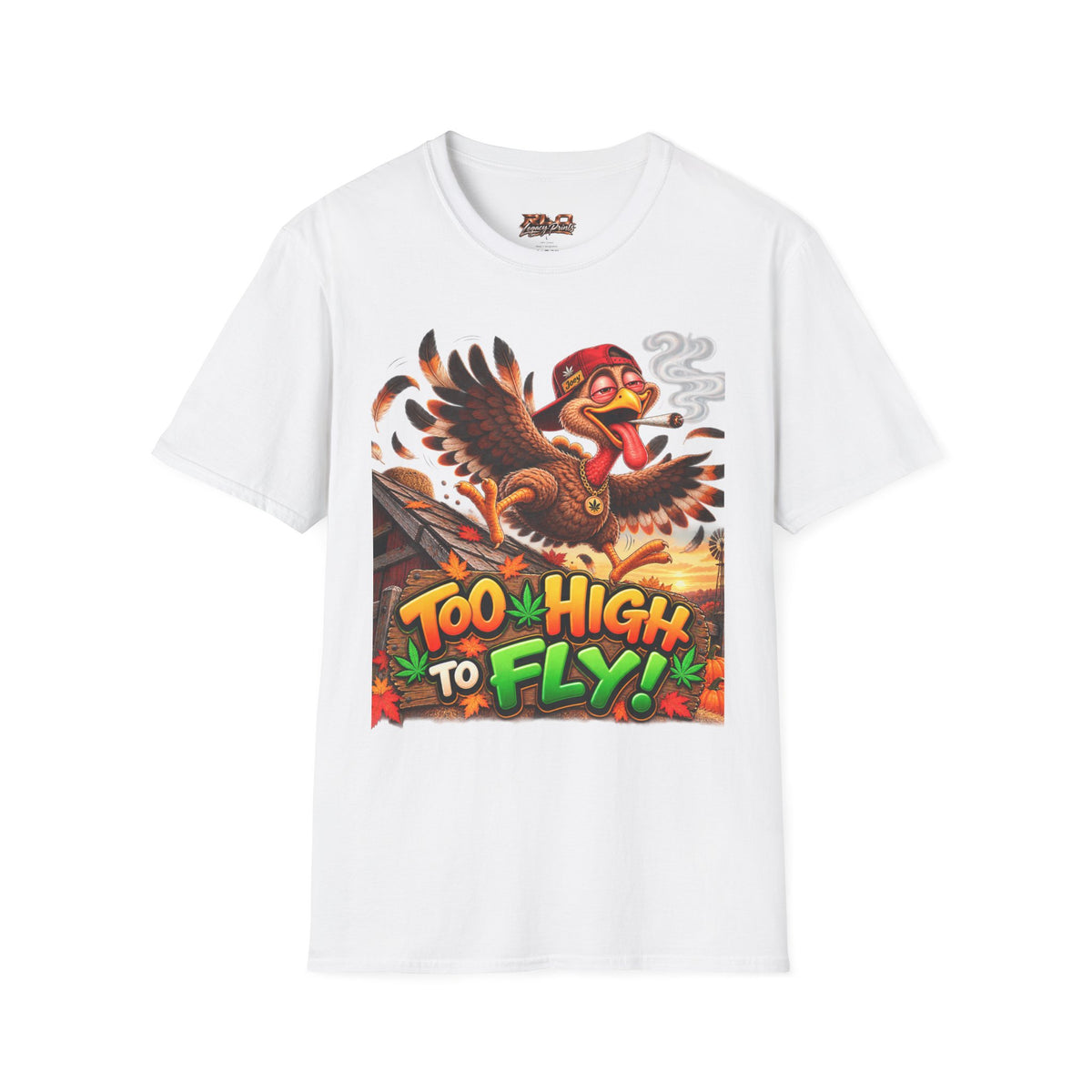 Too High to Fly Funny Cannabis Eagle T-Shirt