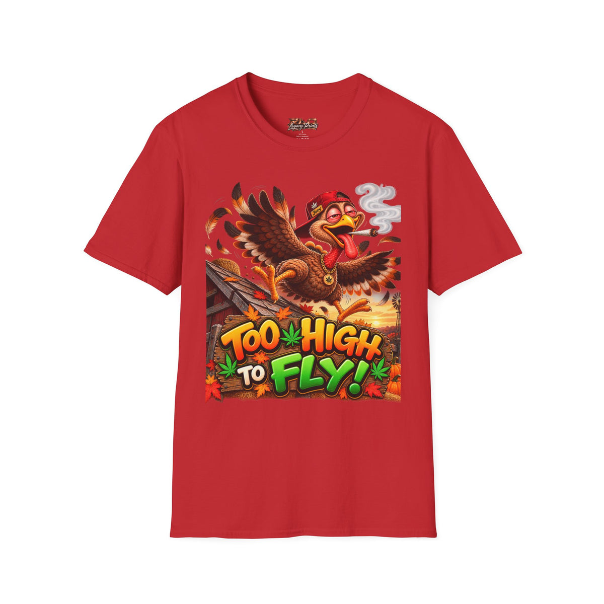 Too High to Fly Funny Cannabis Eagle T-Shirt