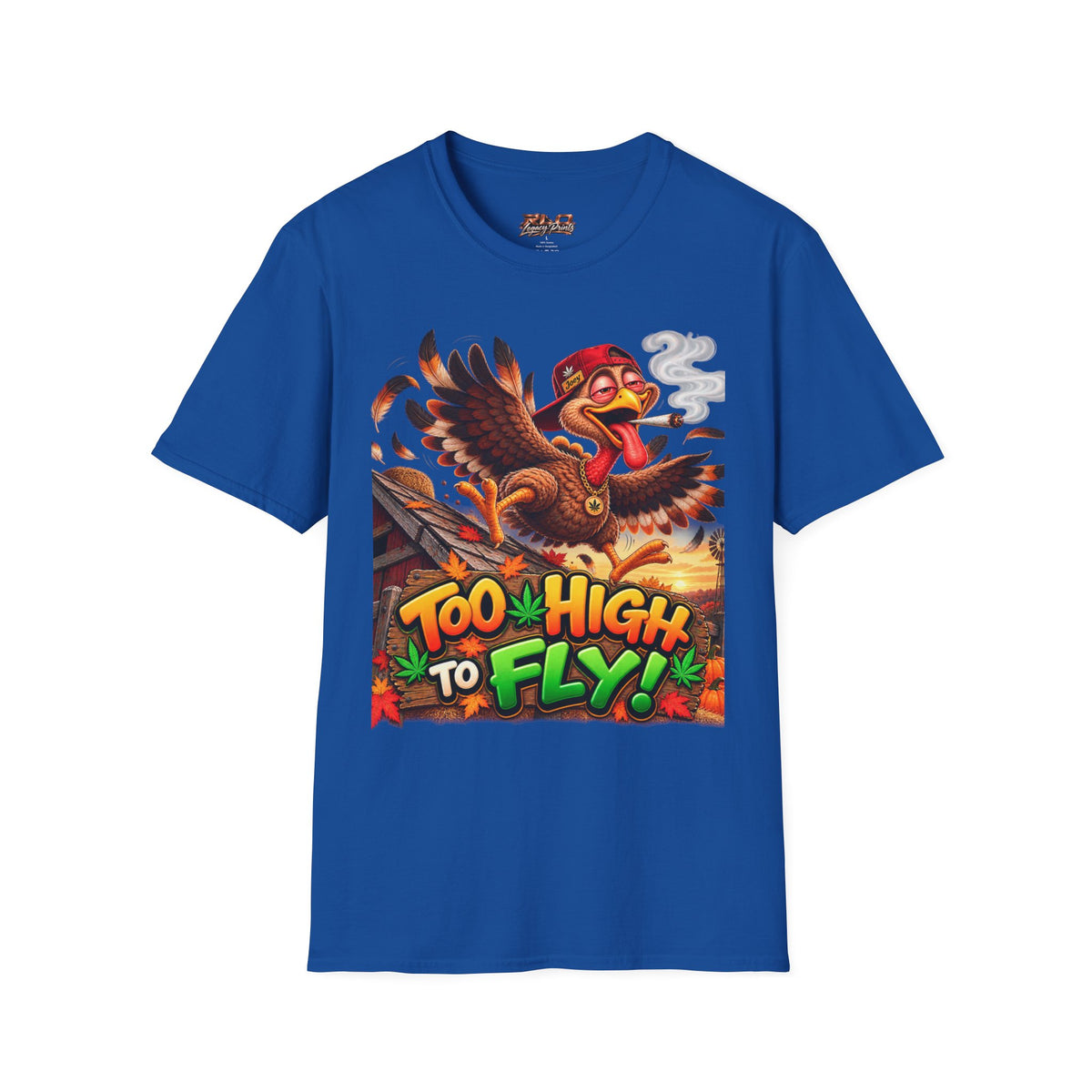 Too High to Fly Funny Cannabis Eagle T-Shirt