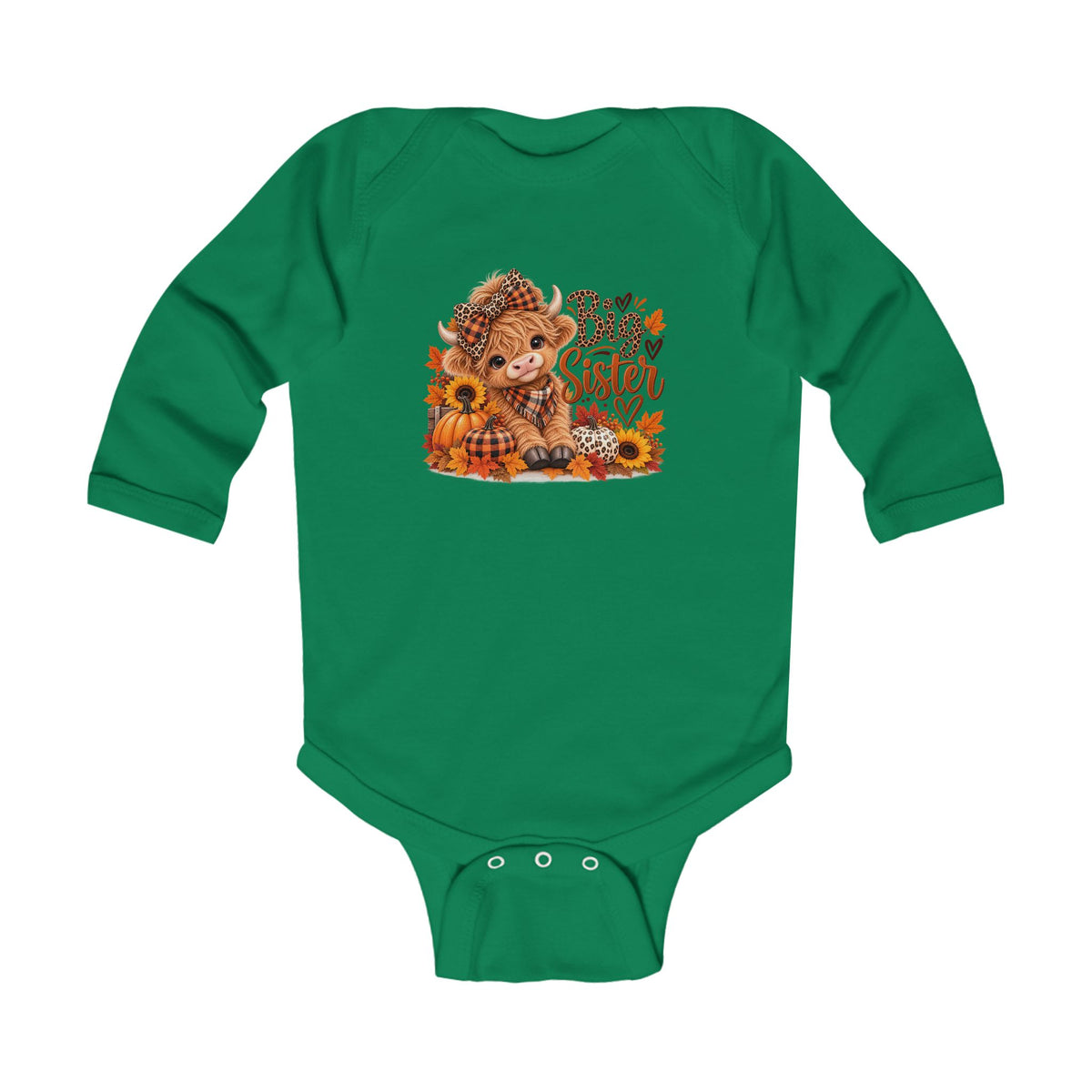 Big Sister Infant Long Sleeve Bodysuit – Fall Sibling Announcement