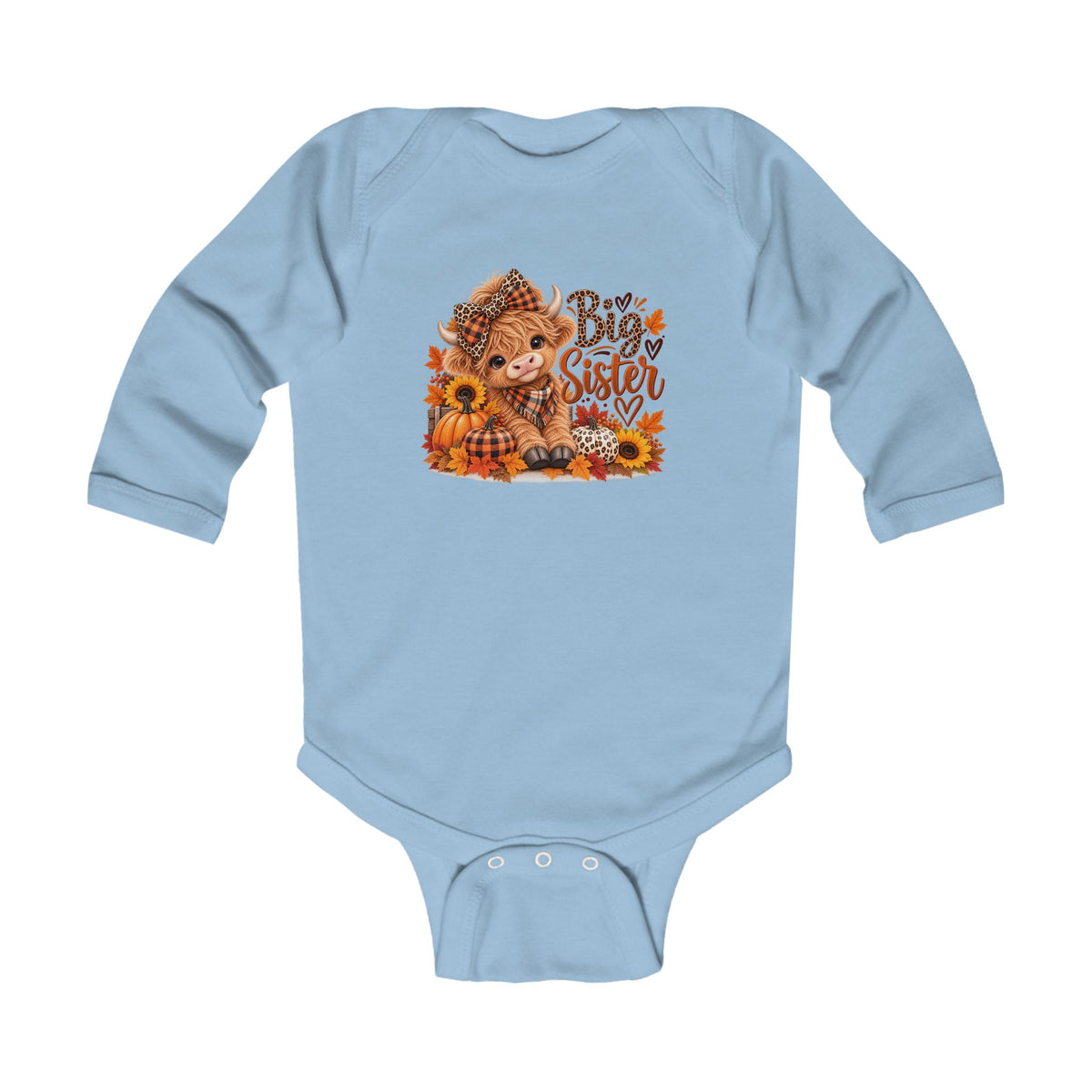 Big Sister Infant Long Sleeve Bodysuit – Fall Sibling Announcement