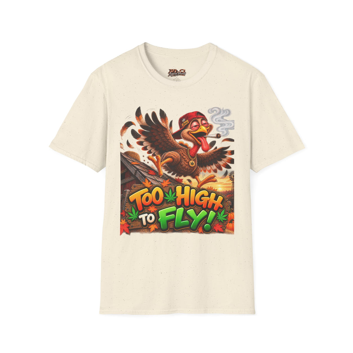 Too High to Fly Funny Cannabis Eagle T-Shirt