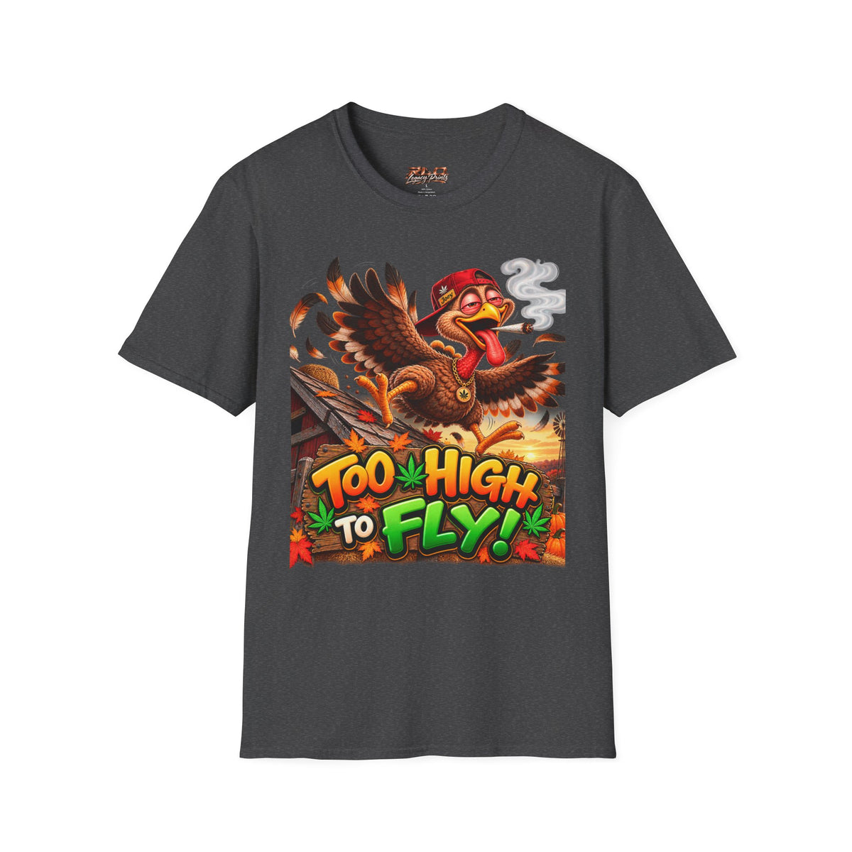 Too High to Fly Funny Cannabis Eagle T-Shirt