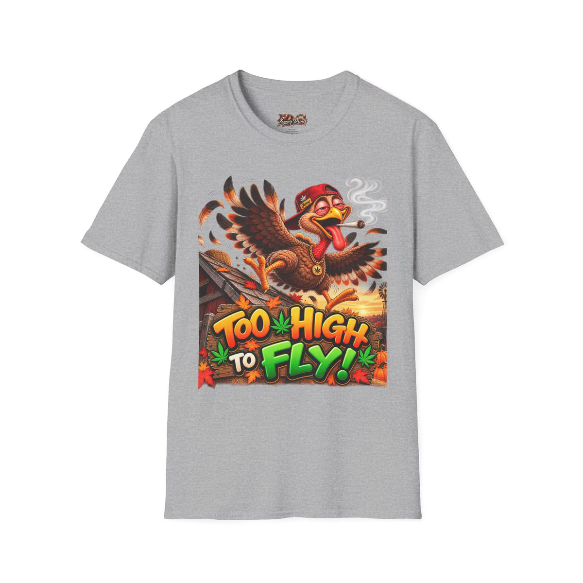 Too High to Fly Funny Cannabis Eagle T-Shirt