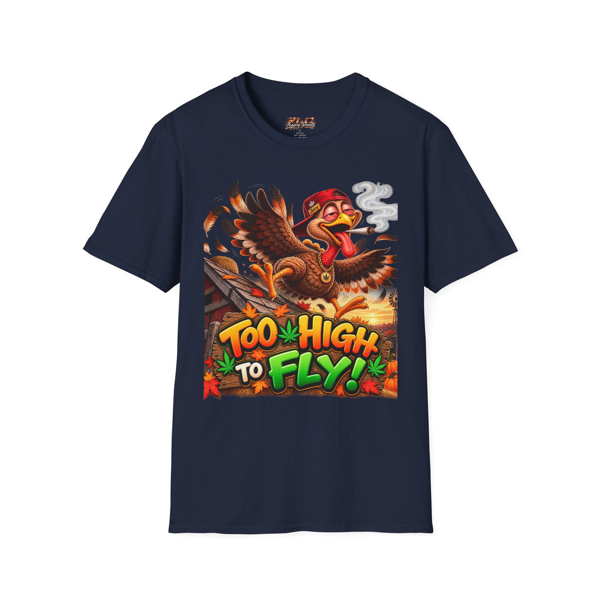Too High to Fly Funny Cannabis Eagle T-Shirt