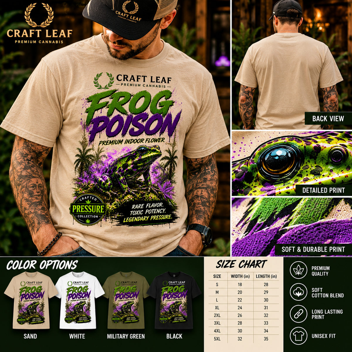 Craft Leaf “Frog Poison” Graphic T-Shirt