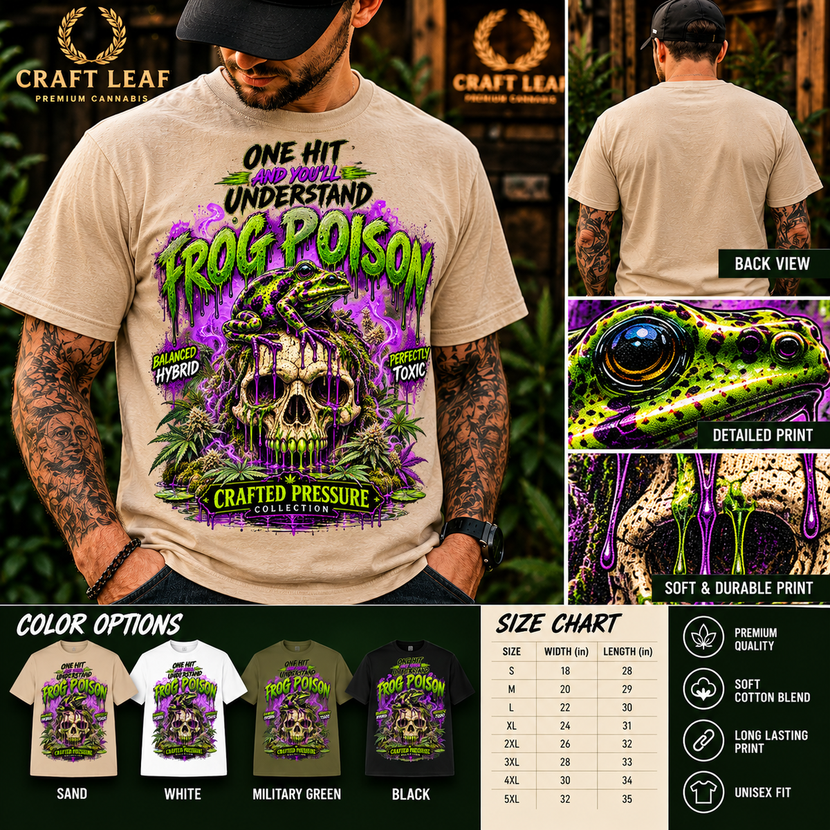 Frog Poison Crafted Pressure Graphic T-Shirt