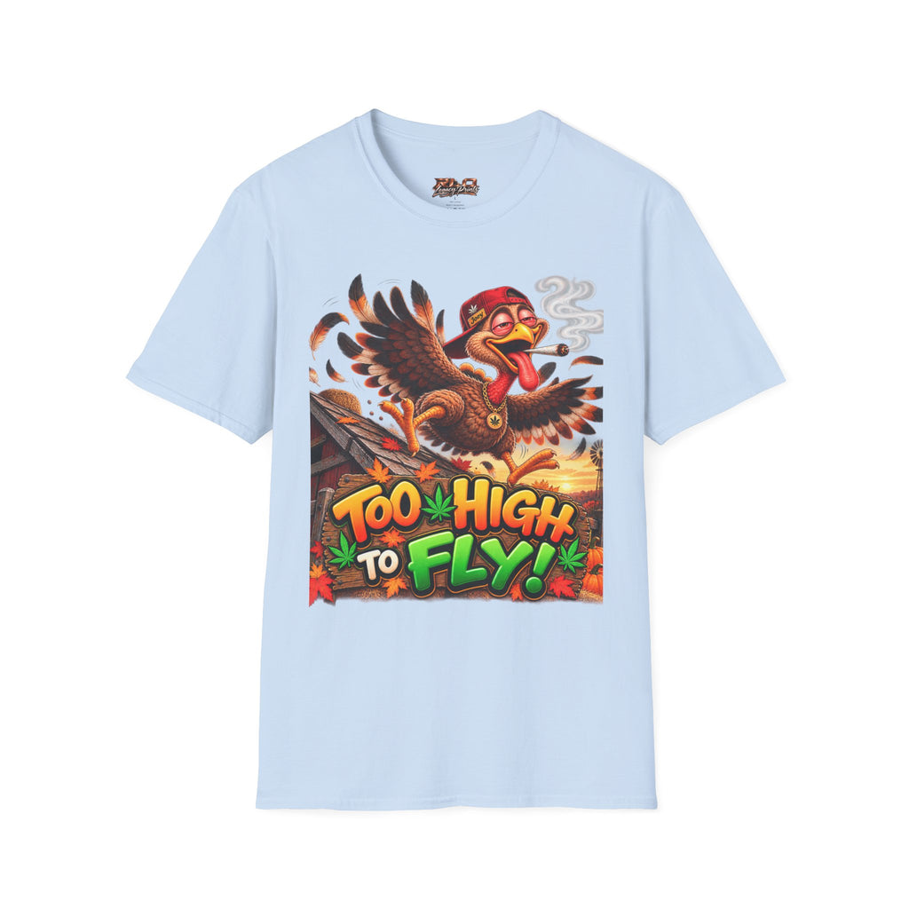 Too High to Fly Funny Cannabis Eagle T-Shirt
