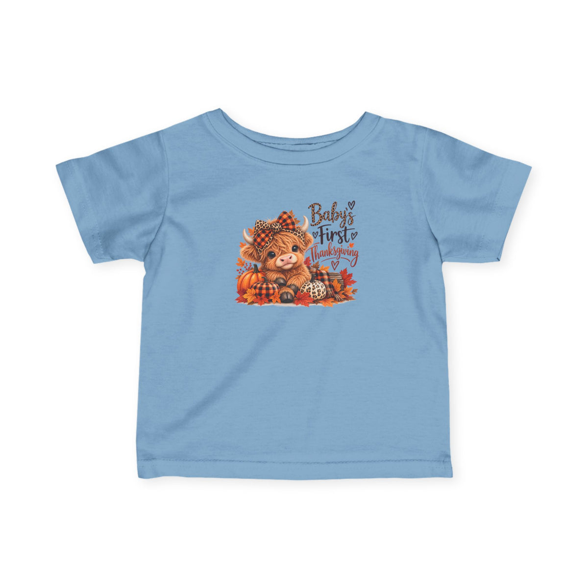 Baby’s First Thanksgiving Highland Cow Infant Tee