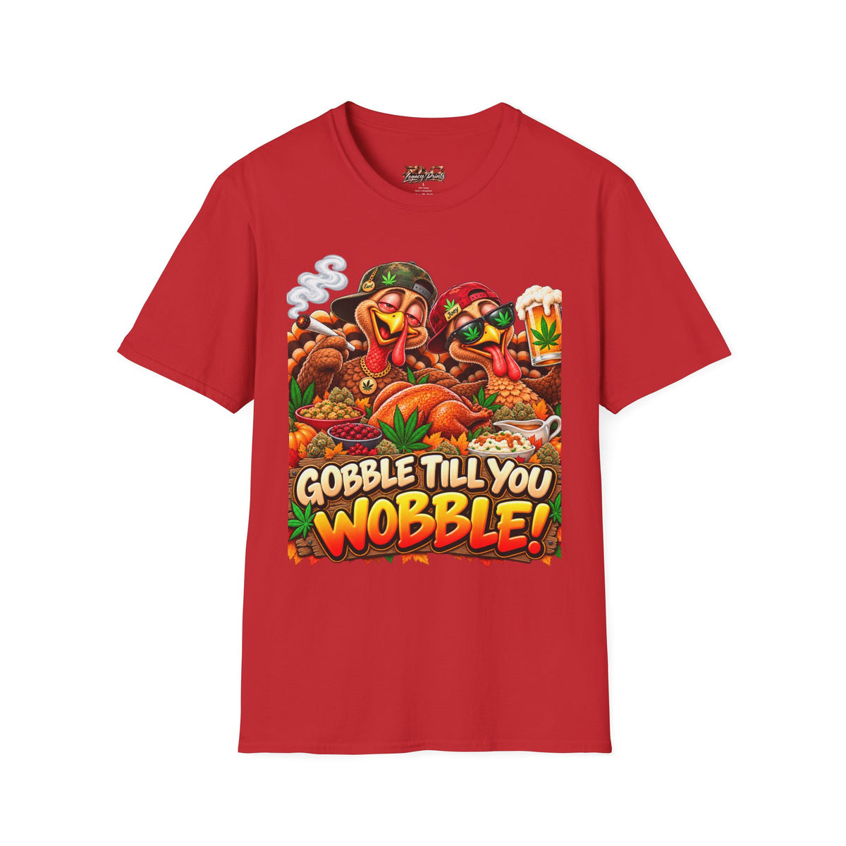 Gobble Till You Wobble Thanksgiving Turkey T-Shirt