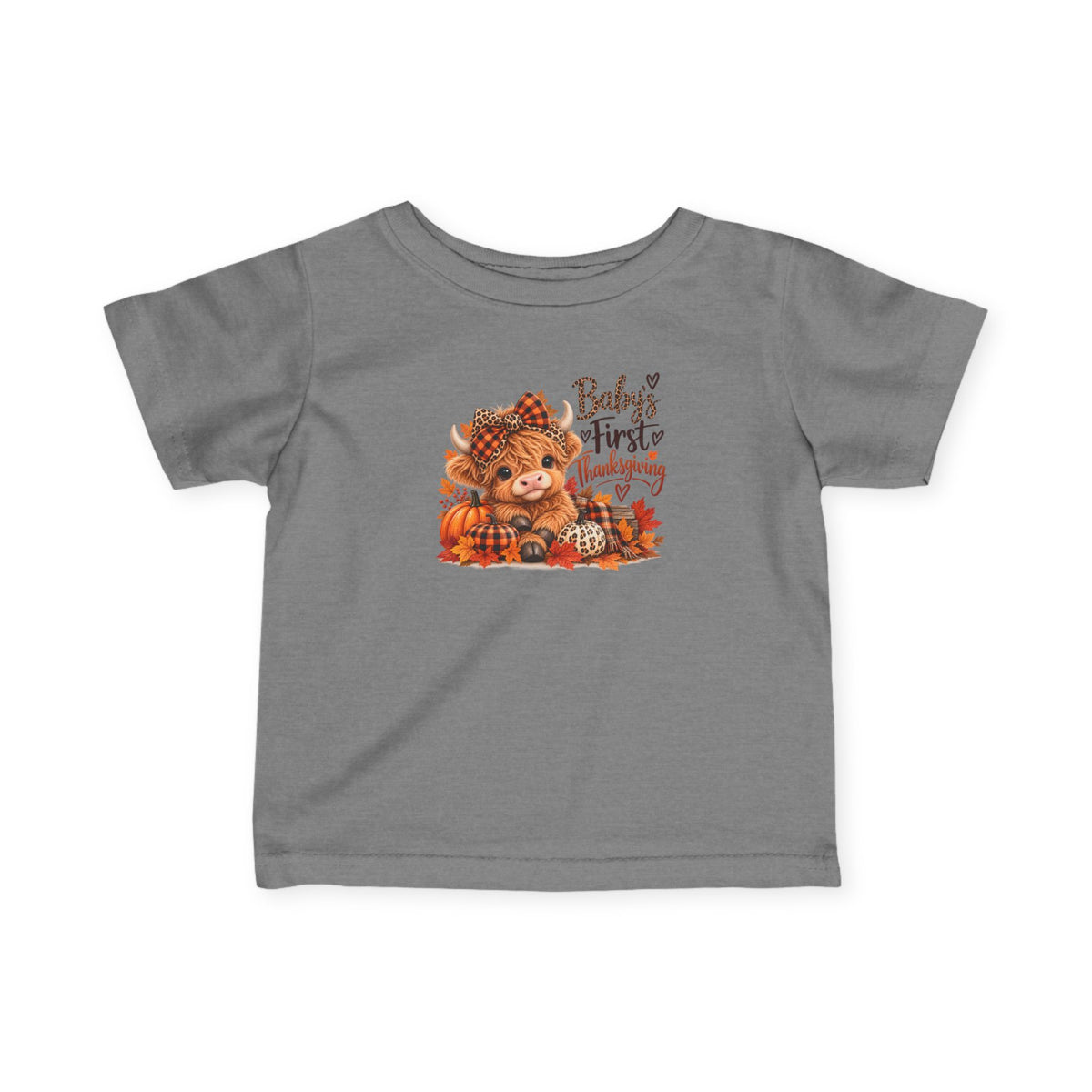 Baby’s First Thanksgiving Highland Cow Infant Tee