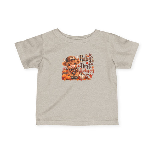 Baby’s First Christmas Highland Cow Infant Tee