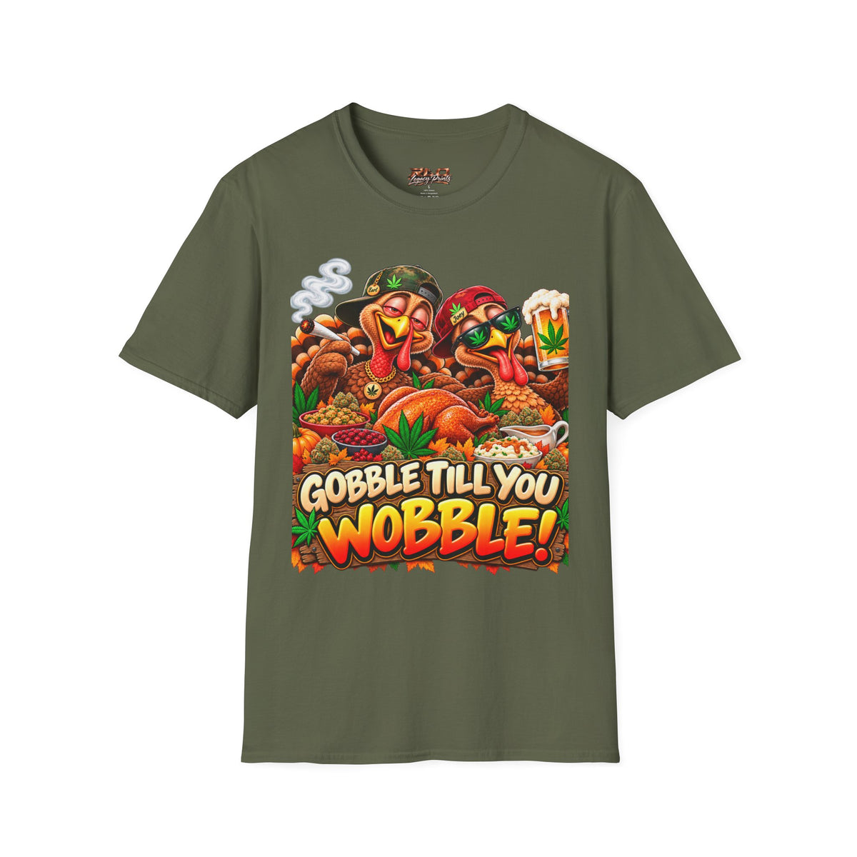 Gobble Till You Wobble Thanksgiving Turkey T-Shirt